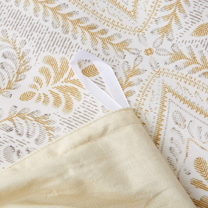 FADFAY Duvet Cover Set Queen Size Paisley Bedding 100% Cotton Ultra Soft Gold Classy Luxurious Bedding with Hidden Zipper Closure 3 Pieces, 1Duvet Cover & 2Pillowcases - Image 4